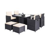 ABC Ralph Cube Rattan Garden Furniture Set 8 Seater (Grey)