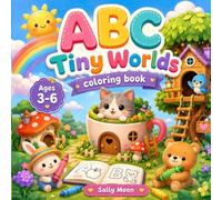 ABC Tiny Worlds Coloring Book: Learn A to Z with Cute Animals, Tiny Houses, Magical Villages, and Fun Mini Worlds for Kids Ages 3-6 (My Cozy ABC Coloring Book Series)