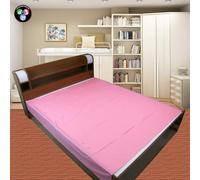 ABC Waterproof Plastic Mattress Protection Sheet for Baby and Adult - Single Bed Size - 6 ft x 4.5 ft - Pink (Pack of 1)