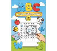ABC Word Search Puzzle Book: Word searches with easy to read print about the ABC's, Learning, Vocabulary etc. 6 x 9 inches, 110 pages, 50 + puzzles ... Gift for Vacations, Holidays, or Free Time
