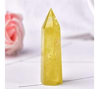 ABCBCA 1PC Natural Crystal Point Citrine Stone Reiki Obelisk Yellow Quartz Tower Ornament for Home Decor Pyramid Gift crystals (Color : Citrine, Size : 50 60mm)