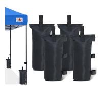 ABCCANOPY 112 Lbs Gazebo Weight Bags Industrial Grade Sand bags (4 Pack, Black)