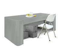 ABCCANOPY 183CM Rectangle Tablecloth Table Cover for Rectangular Tables in Washable Polyester-Great for Buffet Table Parties Holiday Dinner, Wedding & More （Gray ）