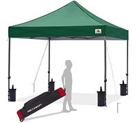 ABCCANOPY 2.5x2.5M Heavy Duty Pop Up Gazebo With Upgraded Roller Bag, 4 Weight Bags, Stakes and Ropes (Dark Green)