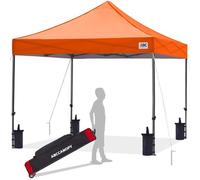 ABCCANOPY 2.5x2.5M Heavy Duty Pop Up Gazebo With Upgraded Roller Bag, 4 Weight Bags, Stakes and Ropes (Orange)