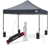 ABCCANOPY 2.5x2.5M Heavy Duty Pop Up Gazebo With Upgraded Roller Bag, 4 Weight Bags, Stakes and Ropes (Dark Gray)