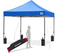 ABCCANOPY 2.5x2.5M Pop up Gazebo Fully Waterproof Commercial Instant Shelter with Wheeled Bag, Bonus 4 Weight Bags,4 Stakes&Ropes (Blue)