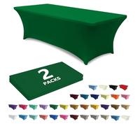 ABCCANOPY 2-Pack 6FT Spandex Table Covers, Stretch Tablecloth