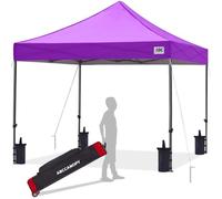 ABCCANOPY 3x3M Fully Waterproof Pop Up Gazebo With Upgraded Roller Bag, 4 Weight Bags, Stakes and Ropes (Purple)