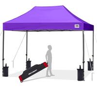 ABCCANOPY 3x4.5M Fully Waterproof Pop Up Gazebo With Upgraded Roller Bag, 4 Weight Bags, Stakes and Ropes (Purple)
