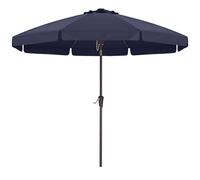 ABCCANOPY Patio Umbrella 10ft, Outdoor Table Umbrella with Push Button Tilt and Crank, 8 Ribs Umbrella for Patio Pool Garden Deck (Tibetan Blue)