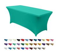 ABCCANOPY Spandex Tablecloths for 6 ft Home Rectangular Table Fitted Stretch Table Cover Polyester Tablecover Lash Bed Cover Table Toppers Massage Table Cover,Turquoise