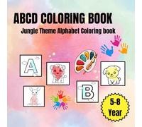 ABCD COLORING BOOK: Jungle Theme Alphabet Coloring Book