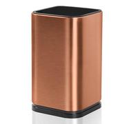 Rose Gold Stainless Steel Kitchen Utensil Holder - Large Countertop Rectangle Organizer with Weighted Base for Stability