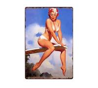 ABCDEFG Girl Sexy Lady Woman metal tin sign vintage wall plaque poster signs 20x30cm