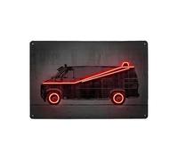 ABCDEFG Route 66 Neon Metal Sign Vintage Car Decorative Plaques For Garage Club Man Cave Cafe Pub Home Decor Retro Plates 20x30cm