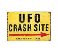 ABCDEFG Warning Area 51 UFO metal tin sign vintage wall plaque poster signs 20x30cm