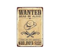 ABCDEFG Western Cowboy Retro Metal Tin Sign