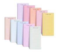 ABCDPP 10 Pack 500 Sheets to Do List Notes, Simple Daily Checklist Notepads, Memo Pad, Grocery List, Reminders, Weekly Plan Notepad Organizer Planners Macaron,Academic Planner Bright (Macaron)