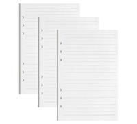 ABCDPP 3 Pack A5 Lined Refills Paper, 135 Sheets/270 Pages A5 Insert Thick Refillable Paper, A5 Notebook Refill, 6 Hole Loose Leaf Punched Paper Refill Pad for Planner and Note Taking (A5-Lined)