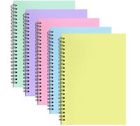 ABCDPP 5 Packs Spiral Notepad A4, A4 Notebook, 50 Pages/Multicolour Cover Wirebound Notebooks Bulk Journals, 28.5 * 21 CM Lined Notebook for Business Office School Travel