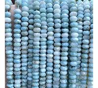 ABCGEMS Barahona Larimar Beads from Dominican Republic Faceted Rondelle 3mm | 100% Natural & Authentic - Never Dyed or Color Enhanced in Any Way - DIY Jewelry Making, Necklaces, Bracelets & Beading
