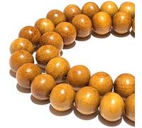 [ABCgems] Rare Jackfruit Tree Nangka Hardwood (Tree of Delicious Jackfruit) Very Tiny 4mm Round Wood Beads for Beading & Jewelry Making