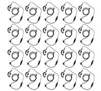 abcGoodefg 1 Pin 2.5MM Walkie Talkie Earpiece with Mic, G Shape Ear Piece for Police Radios Law Enforcement Compatible with Motorola MH230R MH230TPR MR350R MS350R (20 Pack)