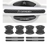ABCHL 8Pcs Car Door Handle Protector for Citroën C1 2005-2014 PM PN,Carbon Fibre Scratch Guard,Auto Door Cup Stickers,Paint Protection Film,Anti-Scratch Trim Accessories,normal-C