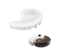 Abcidubxc 3D Yin Yang Mould Cake Mould, Silicone Mousse Mould, Chocolate Fondant Mould, Non-Stick, Reusable