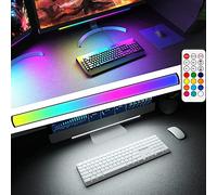 ABCidy Under Monitor Light Bar, RGB Screenbar Light Desk Lamp Computer, Dimmable LED with Dynamic Rainbow Effect, Gaming USB Powered, Remote Control Color Changing, Adjustable Brightness and Speed