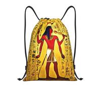 abcklkd Ancient Egypt Tribe Series Print Portable Waterproof Gym Sack Foldable Drawstring Backpack Sports Travel for Men Women