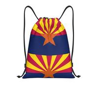 abcklkd Arizona state flag Print Portable Waterproof Gym Sack Foldable Drawstring Backpack Sports Travel for Men Women