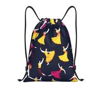 abcklkd Ballroom Dance Small Pattern Print Portable Waterproof Gym Sack Foldable Drawstring Backpack Sports Travel for Men Women