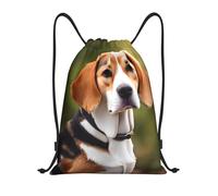 abcklkd Beagle Dog Print Portable Waterproof Gym Sack Foldable Drawstring Backpack Sports Travel for Men Women