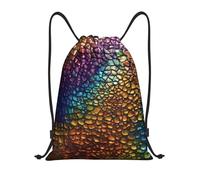 abcklkd Classic Snake Skin Print Portable Waterproof Gym Sack Foldable Drawstring Backpack Sports Travel for Men Women