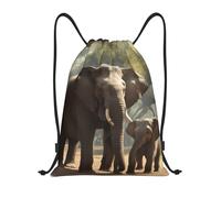 abcklkd Elephant Print Portable Waterproof Gym Sack Foldable Drawstring Backpack Sports Travel for Men Women