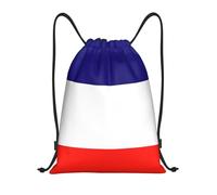 abcklkd French flag Print Portable Waterproof Gym Sack Foldable Drawstring Backpack Sports Travel for Men Women