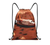 abcklkd mars planet Print Portable Waterproof Gym Sack Foldable Drawstring Backpack Sports Travel for Men Women