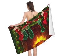 abcklkd merry christmas Print Ultra-Soft Microfiber Bath Towel Quick Dry Highly Absorbent for Home Hotel Travel