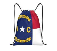 abcklkd North Carolina state flag Print Portable Waterproof Gym Sack Foldable Drawstring Backpack Sports Travel for Men Women