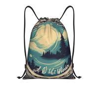 abcklkd Not All Who Wander Are Lost 1 Print Portable Waterproof Gym Sack Foldable Drawstring Backpack Sports Travel for Men Women