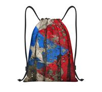abcklkd puerto rico wallpaper flag Print Portable Waterproof Gym Sack Foldable Drawstring Backpack Sports Travel for Men Women