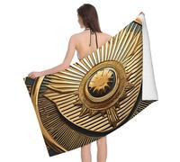 abcklkd Sun Old Egyptian Timeless Grace Print Ultra-Soft Microfiber Bath Towel Quick Dry Highly Absorbent for Home Hotel Travel