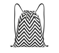 abcklkd Zigzag Stripe Print Portable Waterproof Gym Sack Foldable Drawstring Backpack Sports Travel for Men Women