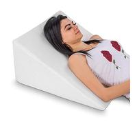 Abco Tech Bed Wedge Pillow Memory Foam Top - Reduce Back Pain, Snoring, Acid Reflux & Respiratory Problems - Ideal Sleeping, Reading, Rest Elevation - Breathable Washable Cover