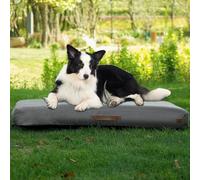 ABCPET Outdoor Inflatable Dog Bed for Medium Dogs, Outdoor Travel Dogs Met with Removeable Cover, Inflated Dog Bed Waterproof Summer Pet Mat with Anti-Slip Bottom, Rock Grey, 41x28 inch