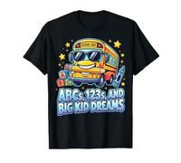 ABCs 123s and Big Kid Dreams School Bus Kids T-Shirt