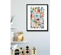 ABC's - Heather Dutton Framed Print Black