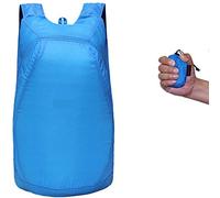 Abcsea 1 piece blue packable outdoor backpack 20L, ultra lightweight foldable backpack, foldable water resistant daypack, small rucksack for Camping, Outdoor, Cycling, School ect